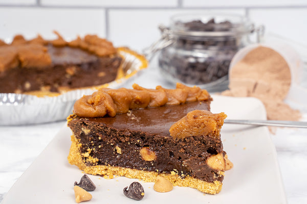 Peanut Butter Brownie Protein Pie